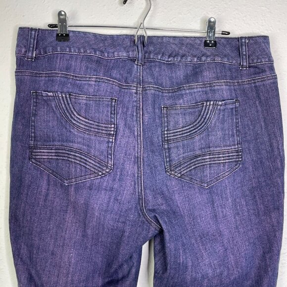 Torrid Women's Ankle Skinny Jeans Size 16 Indigo Mid Rise Dark Wash Denim - Picture 4 of 8